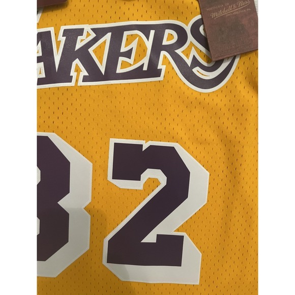 Los Angeles Lakers Jersey Mens XL Mitchell Ness NBA Basketball Magic Johnson NEW - Picture 5 of 9
